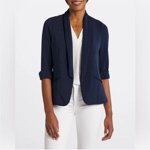 SKIES ARE BLUE Hannah Modal Jersey Blazer in Navy